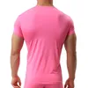 Heren t-shirts man Undershirt Ice Silk T Shirts mannelijke nylon V-hals korte mouwen Tops Ultradunne koele slaapkleding Underhirt 230503