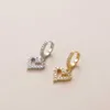 Star Moon Love Butterfly Wings Huggie Hoop Earrings Cubic Zirconia Pendant Ear Buckle Single Ear Bone Ring Earring 14K Gold Gemstone 3A CZ Stone Party Brincos Jewelry