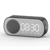 Tragbare Lautsprecher Neue Drahtlose Bluetooth Lautsprecher Uhr Dual Alarm Unterstützung Karte FM Radio Soundbar HIFI Musik Box Soundbar