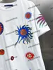 xinxinbuy Men designer Tee t shirt 23ss Face embroidery Infinity Dots pattern pumpkin short sleeve cotton women white M-2XL