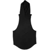 Mens Tank Tops Brand Clothing Bodybuilding Muscle Guys Fitness Gym Hooded Top Vest Stringer Sportswear Cotton Sleeveless Shirt Hoodie 230504