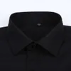 Men's Dress Shirts Men's Classic Long Sleeve Plaid/striped Basic Dress Shirts Single Patch Pocket Formal Business Standard-fit Office Black Shirt P230427