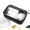 Bolsas de cosméticos Casos de bolsa transparente à prova d'água Mulheres comprovam o estojo zíper transparente de maquiagem de beleza Organizador de banheiro kit de higiene pessoal 230503