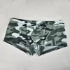 Underpants Men's Boxer Shorts Panties Funny Underwear Low Waisted U Convex Pouch Camouflage Trunk Gays Fashion Lingerie Comfortable