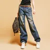 Jeans femininos 2023 Moda Y2K High Rise da cintura Flare Trend Trousper Palazzo perna larga Jean verão mulher mulher grande tamanho coreano