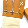 Designer flygplan halsband alfabetet 925 silverhänge halsband kort version av lyxsmycken för kvinnor