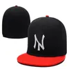 2024 24 Styles NY Letter Baseball Caps Sunscreen Men eller Women Sport Casquette Bone Aba Reta Full Closed Fitted Hatts