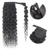 Rabinhos de cavalo afro excêntrico Cabelado Cabelo Cabelo Virgn Straight Wave 100% Extensões de cabelo humano 75-100G Cor natural