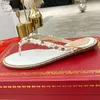 Rene Caovilla flip slippers rhinestone bow decoration luxurious designer shoes dress pearl fashion factory quality women casual beach Sandals