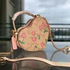 Designer-hjärta-formad väska mode axelväska flera stilar tygväska kvinnor läder handväskor handväska körsbärstryck lady crossbody väskor