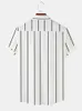 Men's Casual Shirts CharmkpR Tops 2023 New Men Solid Striped Button Up Comfortable Blouse Casual Streetwear Male All-match Short Sleeve Shirts S-2XL AA230503