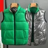 Chalecos de hombre Otoño Invierno Reversible 2023 Casual cremallera cálido Puffer chaquetas Stand Collar algodón acolchado sin mangas abrigos