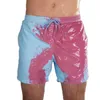 Shorts pour hommes Shorts de plage Hommes Changement de couleur magique Maillots de bain Maillots de bain d'été Maillots de bain Shorts Séchage rapide Baignade Pantalons de plage Z0504