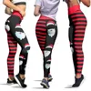 Yoga outfit halloween leggings kvinnor pumpa tryck randiga mager byxor semester damer casual bat träning legering 2023