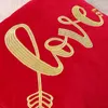 COUVERTURE DU COSPIRES DE CONCEPTION VELVET DURCH ROUGE EN ROUGE brodé sans noyau de coussin, pour le salon ZY230010418PEV-3050