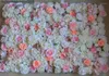 Flores decorativas TONGFENG Mixcolor 3D Paneles de pared de flores Seda artificial Rosa Hortensia Peonía Floración Telón de fondo de boda hecho a mano