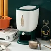 Vorratsflaschen Einfacher Zugriff Langlebig Ein-Knopf-Pressreisbehälter Einfache Reinigung des Behälters Gute Abdichtung Küchenwerkzeug