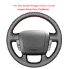Steering Wheel Covers Car Cover For Ducato Boxer Jumper Relay ProMaster Leather Braid Auto SteeringSteering CoversSteering