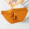 Underpants Ice Silk Mens 브리핑 울트라 얇은 통기성 복서 팬티 팬티 끈 U 볼록 음경 파우치 빠른 건조 트레이닝 속옷