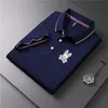 Mens Polos Polo Shirt Summer Men Kort ärmomsättning Krage Slim Tops Casual Breatble Solid Color Business Asian Plus Size 4XL 230504