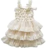 Платья девочки для маленьких девочек пляжная одежда носить летнюю принцессу шифоновую кружевную подвеску