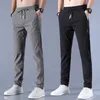 Men's Pants casual trousers men summer spring air-conditioning pants loose thin quick-drying sports Elastic waist drawstring Asian size 230504