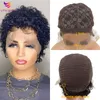 Lace Wigs Pixie Cut Wig Short Curly Lace Front Human Hair Wigs for Black Women Brazilian Water Wave Bob Wig 13x1 Transparent Lace Wigs 230504