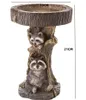 Decorações de jardim estátuas de cães brincalhões Resina Bird Feeding Bandey Home Yard Animal Sculpture Ornamentos ao ar livre 230504