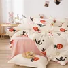 Bedding Sets Strawberry Star Printado cinza 4pcs menino menino capa de menino capa de capa de edredão adulto travesseiro de lençol infantil