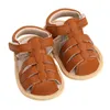 Chaussures plates de plage d'été flambant neuves, antidérapantes, pour les premiers pas des tout-petits, sandales à bout fermé pour bébés filles
