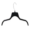 Zwart zwaar gerecycled plastic niet -slip trui kledinghangers met gepolijste metalen zwenkhaken, 19 inch, 10 pack
