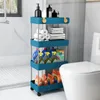 Organization 13cm Narrow Rolling Slim Utility Storage Cart with Wheels MultiLayer Pantry Kitchen Organizer Fruit Vegetable Shelves