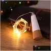 LED -strängar 10 datorer 2m 20 korkflaska Fairy Light USB uppladdningsbar för sovrum hemfest bröllop jul inomhus dekoration sträng dhihx