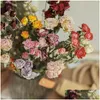 Decoratieve Bloemen Kransen 15 Stuks Gemengde Kleur Gedroogde Mini Rozenbos Romantische Bubble Nutral Kleine Bloem Droge Bruiloft Thuis Kerstmis Dhhwp