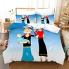 Beddengoedsets zetten de Sailor Man Cartoon Popeye Design Deksel Cover For Kids Boys Children Slaapkamer Decor King Bed Linnen Quilt