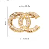 1famous Design Gold G Brand Luxurys Desinger Brouch Women Rhinestone Pearl Letter Stup