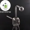 Verre Portable Brûleur À Huile Bangs Dab Rigs Narguilé Épais Pyrex Petit Bubbler Fumer Pipe Ashcatcher Bong avec Tuyau De Brûleur À Huile Détachable Moins Cher