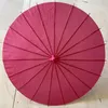 60cm Solid Color Dance Paper Umbrella Painting Chinese Paper Parasol Wedding Party Decoration Favors Classical Umbrellas BH8545 TQQ