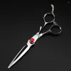 Professionnel JP 440c acier 6 '' ciseaux gemme rouge cheveux ciseaux coupe de cheveux amincissement barbier Makas coupe cisailles coiffeur