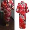 Ethnic Clothing Women Sexy Japanese Traditional Kimono Yukata Dress Belt Retro Satin Silk Cardigan Pajamas Sleepwear Bathing Robe Gown