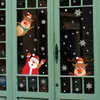 Wall Stickers Christmas Cartoon Santa Claus Party Decoration Removable Static Home Decals Decor Year Wallpaper#02