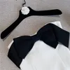 Casual Dresses Prepomp Summer Collection ärmlös svart båge stropplös hög midja White Slim Short Dres GE647 230503