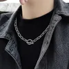 Kedjor kmvexo minimalistisk punk gotisk växel lås choker halsband för kvinnor kubansk tjock 2023 hiphop mode smycken