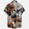 Herren Freizeithemden 2022 Sommer Herren Kurzarmhemd Retro 3D Ink Print Hawaiian Casual Herrenhemd Loose Top Urban Harajuku 5xl AA230503