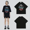 Women's T Shirts Distressed Frayed Print Oversized Women T-shirts Hip Hop Harajuku Streetwear Summer Short Sleeve Cotton Tops Tees ShirtsWo