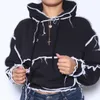 Women's Hoodies Lemishion 2023 Hooded Patchwork Sweatshirts Autumn Winter Women Fashion Streetwear Outfits Pullovers Tops