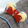 Outdoor Gadgets Rock Climbing Abseiling Rappelling Rope Protection Guard Scroll Wheel Equip