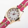 Armbanduhren Damen Quarz Armbanduhr Uhren 2023 Uhr Gewebtes Armband PU Leder Wicklung Analog Mode Luxus
