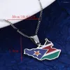 Pendant Necklaces Stainless Steel Trendy Enamel South Sudan Map Necklace Fashion Of Country Maps Jewellery