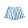 Faldas Mini faldas de verano para mujer Faldas de cintura alta Harajuku Faldas sexy de moda coreana Falda plisada vintage Tenis Rosa Azul 230504
